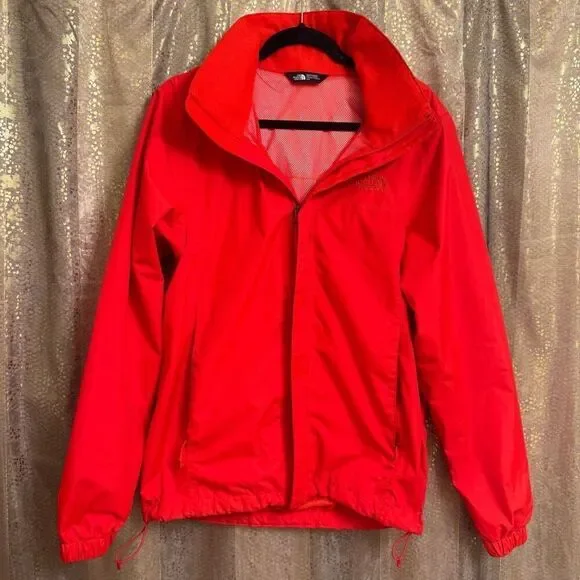 The North Face Resolve 2 Dryvent Red Orange Men's Rain Wind Proof‎ Jacket Small