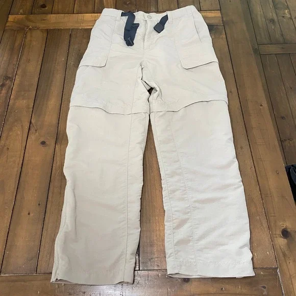 The North Face Mens Paramount Convertible Pants Beige Hiking Cargo Medium