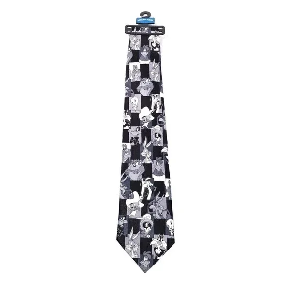 VTG NWT Looney Tunes Monochrome Neck Tie