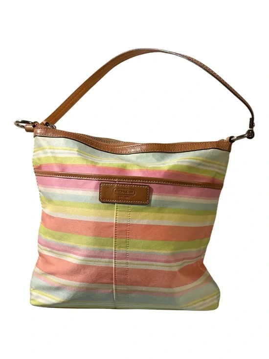 Vintage Coach Cabana Multicolor Stripe