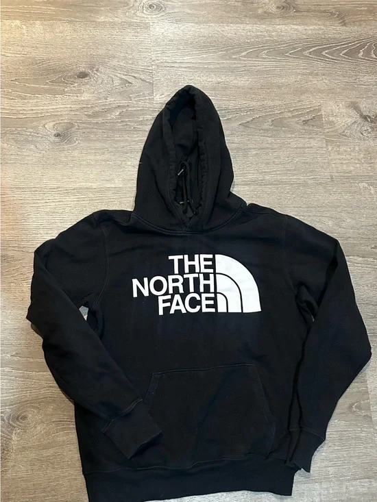 The North Face Men’s Black Pullover Hoodie Big Logo Graphic Sweatshirt Size S