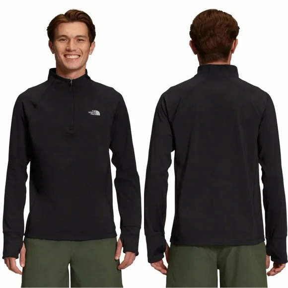 The North Face Men’s Winter Warm Essential Mock 1/4 Zip Shirt in Black M