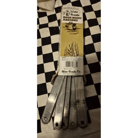 Water Gremlin‎ Duck Decoy Anchors Lead Straps – 5pc Vintage