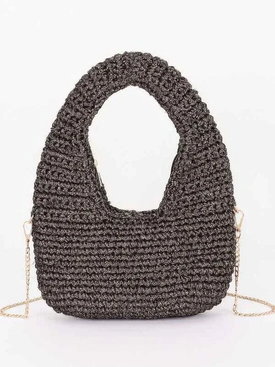 Crochet Woven Hobo Bag