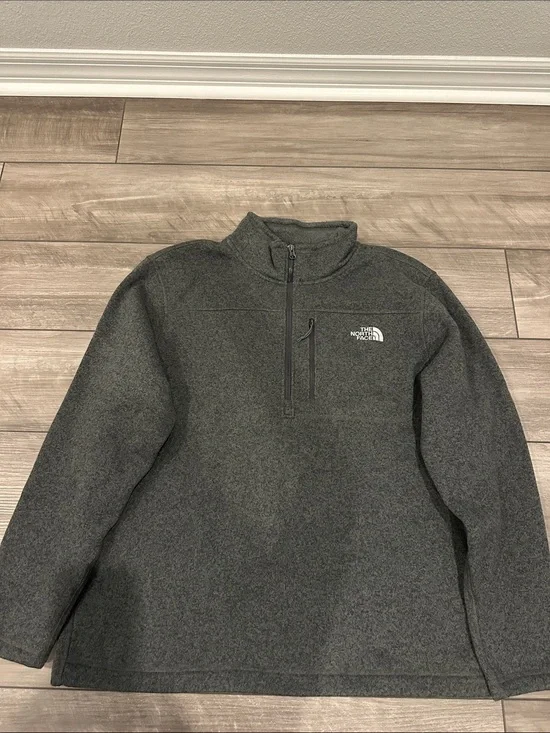 The North Face Men's Dark Gray Half-Zip Sweater