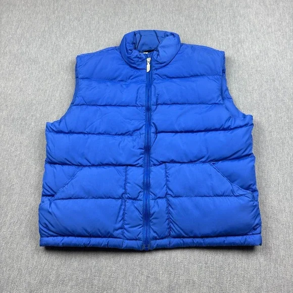 Vintage The North Face Vest Mens Medium Blue Goose Down Full Zip Puffer Jacket‎
