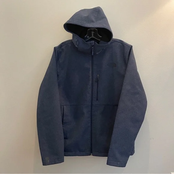 The North Face Hoodie Jacket Mens M Navy Dark Heather  Performance Fleece lined