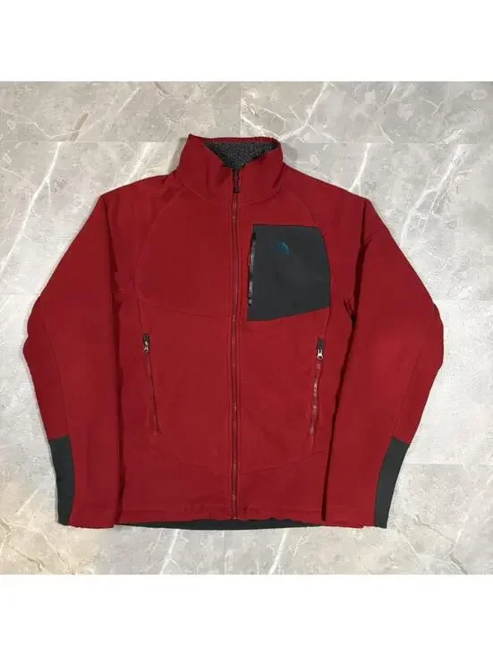 The North Face Full Zip hiking Jacket Red Chimborazo Fleece Sherpa Lined