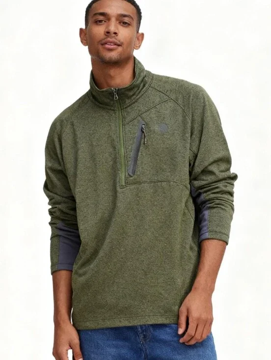 The North Face Mens Canyonlands Half-Zip Green Pullover Size XXL