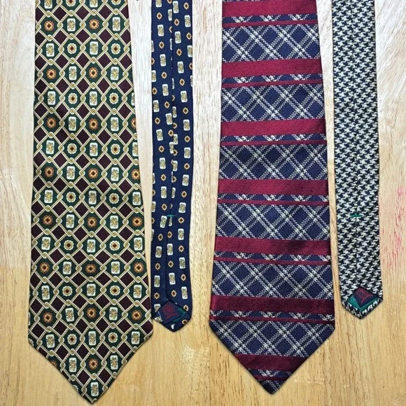 Tommy Hilfiger Tie Lot Mens OS Multi Excellent Vintage Silk Italian Print 2pc