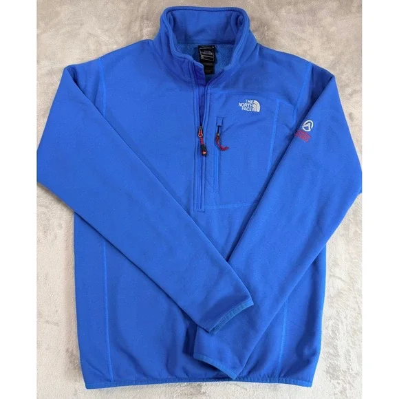 The North Face Mens Summit Series Polartec Power 1/4 Zip Fleece Blue Medium