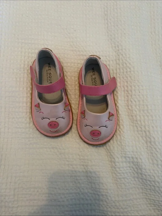 Wee Squeak Pink Piglet Mary Jane Girls' Dress Shoes