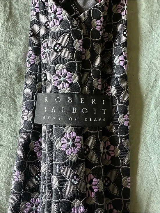 Robert Talbott Tie Best of Class Nordstrom Purple Grey Black Silk Necktie NWT**