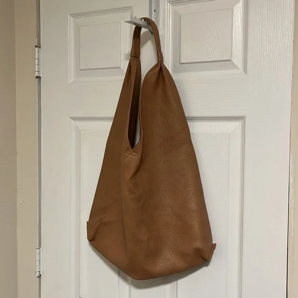 Shiraleah Tan Pebbled Leather Hobo Bag
