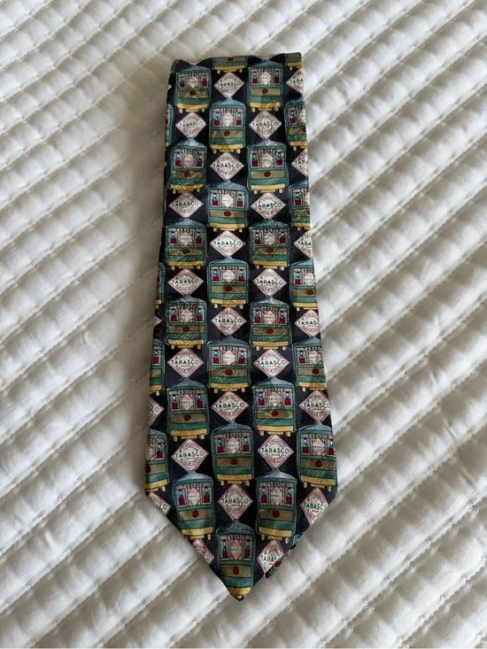Men's Novelty Necktie with Tabasco Pattern