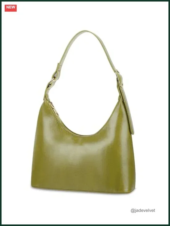 Vegan Leather Shoulder Bag Retro Hobo Underarm Purse with Zipper