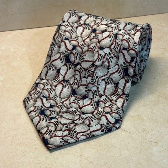 Briefly Stated Baseball Necktie Novelty Sports Theme Tie‎ Men's Fashion Sports