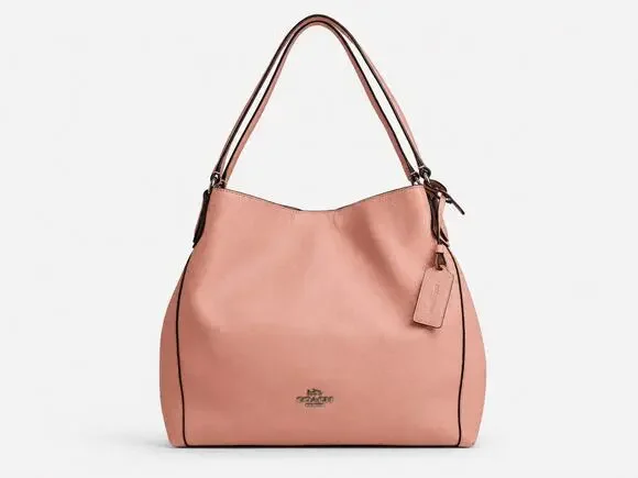 Coach Edie 31 Shoulder Bag Pink Pebbled Leather Hobo Tote Silver Hardware