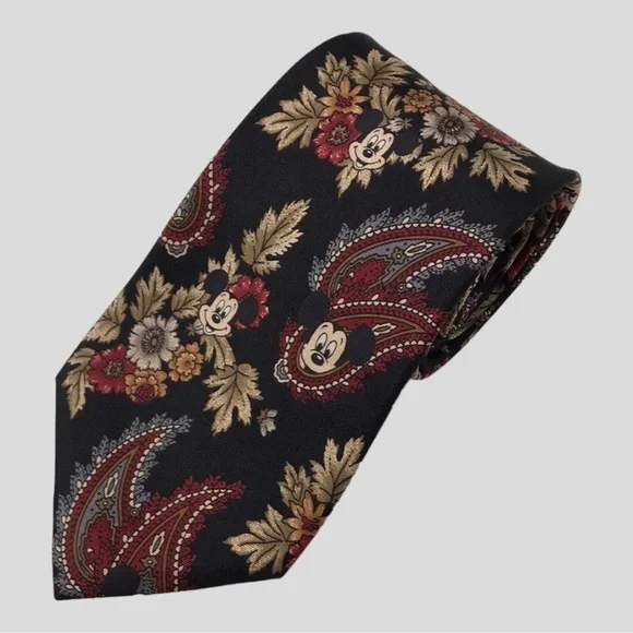 VINTAGE DISNEY MICKEY MOUSE 100% Silk Tie