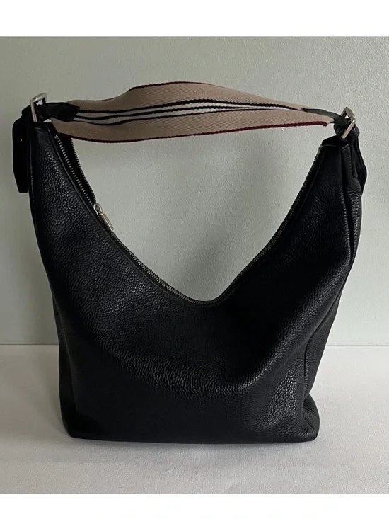Black Pebbled Hobo Bag