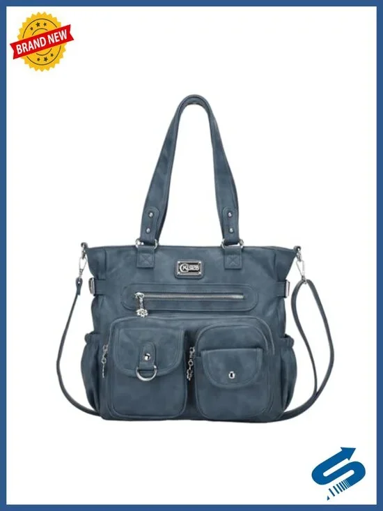 Large Vegan Leather Hobo Shoulder Bag Women Tote Handbag with Detachable Strap