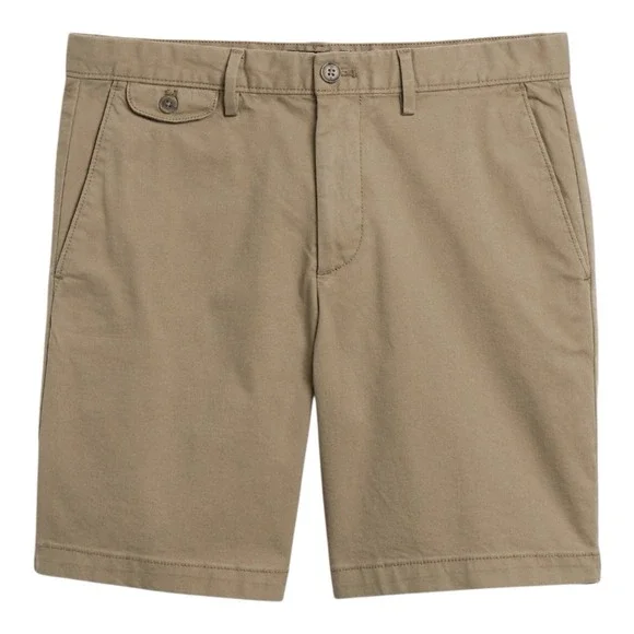 BANANA REPUBLIC Lived In Short Man Size 36 Flat Front Chino‎ Shorts 9