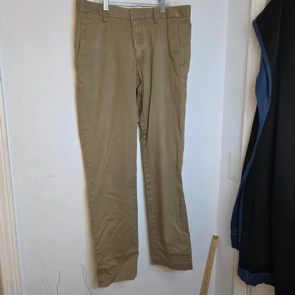 Banana Republic Aiden Slim Fit Chinos Mens 32x32 Khaki Tan Stretch Cotton Pants