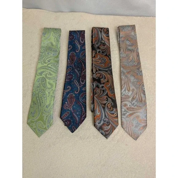 Stafford Michael Kors Paisley Silk Blend Neckties Men's Formal Accessories Lot 4