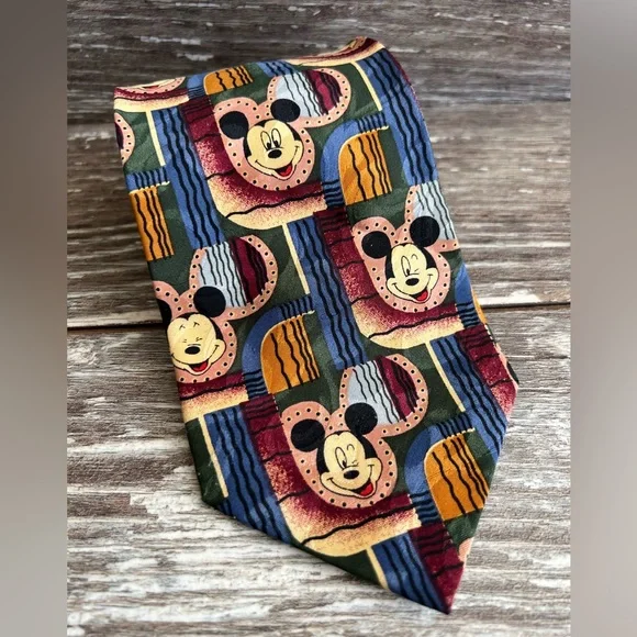 Disney necktie Mickey Mouse Unlimited men’s formal wear tie suit‎ cartoon color