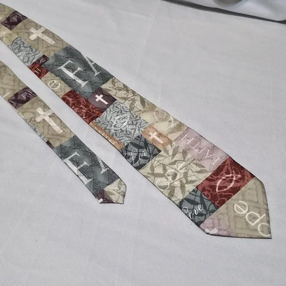 Eagles Wings Men's Religion Based Dress Tie 100% Silk‎ Size 59