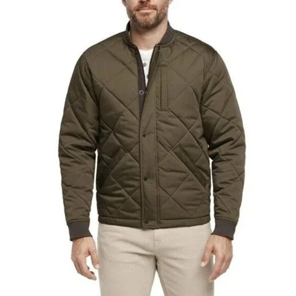 Banana Republic Men's Large L Green Quilted Bomber Jacket NWT