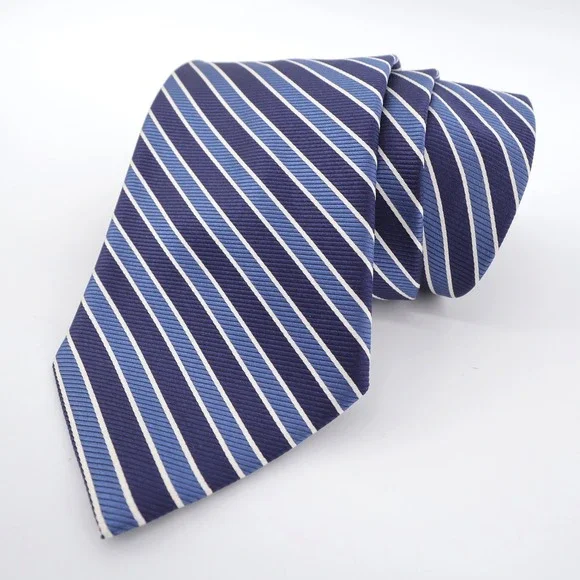 Brooks Brothers‎ Basics Tie Striped Silk Tie Blue Mens OS