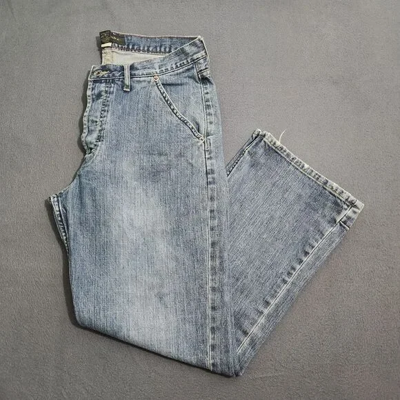 Vtg Banana Republic Jeans Men 34X30(28) Straight Leg Button Fly