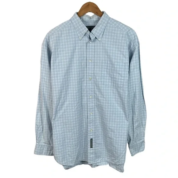 BF137 Mens Banana Republic Designer Button Down Shirt L
