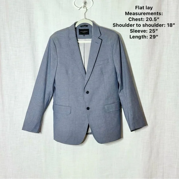 Banana Republic Tailored Fit Blue Blazer‎ Jacket Mens 42R Stretch Cotton