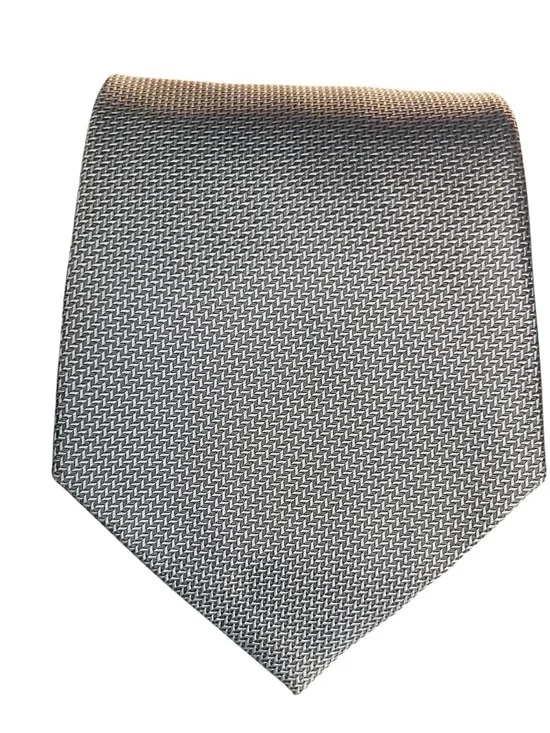 Vintage Meeting Street Mens Silk Tie Gray Micro Textured 58X 3.5 Classic Necktie
