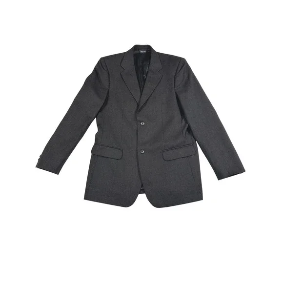 Banana Republic‎ Mens 42R Wool Blazer Charcoal Gray 2 Button Suit Jacket