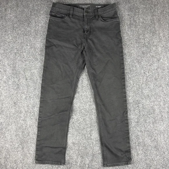 Banana Republic Men's Traveler Jeans 31x30 Slim Fit Charcoal Gray Stretch Denim