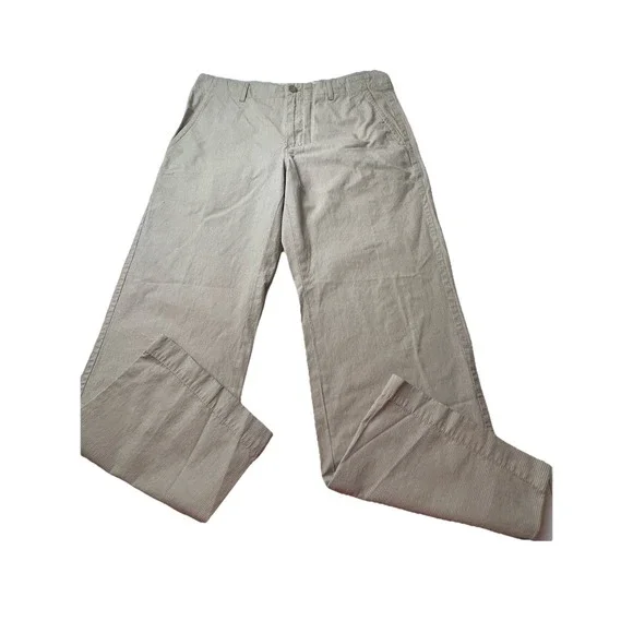 Banana Republic 100% Cotton Beige Pinstriped 100% Cotton Pants Size 34/30