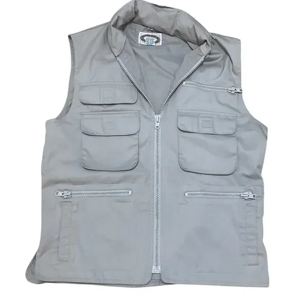 Vintage Banana Republic Safari Utility Vest Tan Khaki Mill Valley Mens‎ Medium