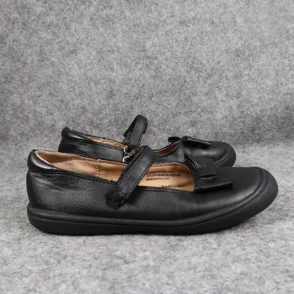 Cat & Jack Shoes Kids 11 Girls Mary Jane Flats Casual Bow Black Adjustable Strap