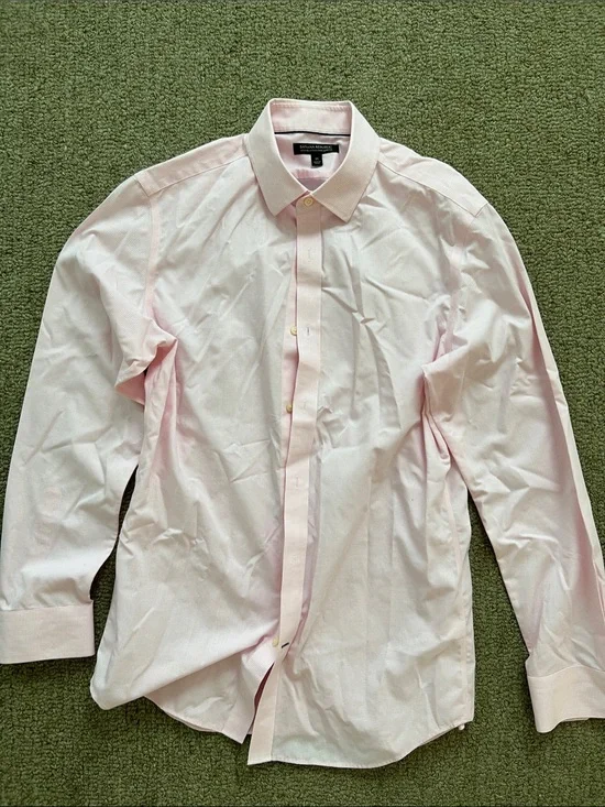 Banana Republic Men's Pale Pink Dress Shirt