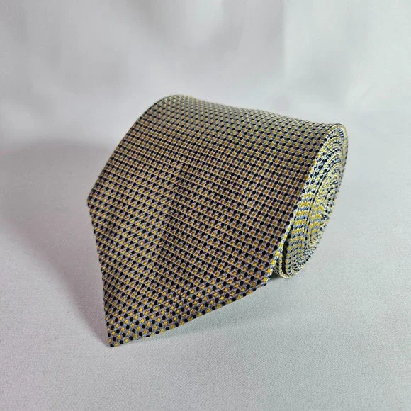 Arrow 100% Silk‎ Tie Geometric Gold 3.5