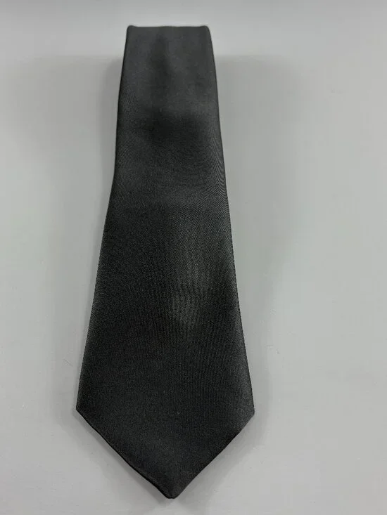 Vintage Austin Manor Black Solid Men's Tie 3