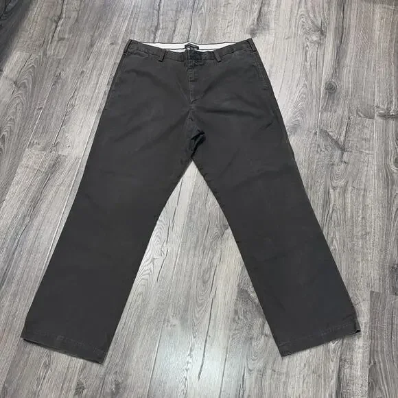 Banana Republic Gavin Chino Pants 38x32 Mens 100% Cotton Khaki- Olive Green