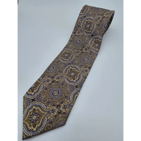 Joseph A Bank Silk Paisley Tie Signature  Collection Multicolor Necktie 3.25x58