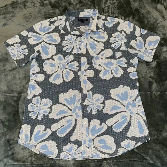 Banana Republic Shirt Men's‎ XL Tropical Print Standard Fit Button-Up Resortwear