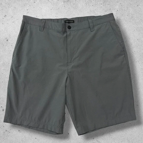 Banana Republic Shorts‎ Mens 38 (Fit 36) Gray Elastic Waist Ripstop Performance