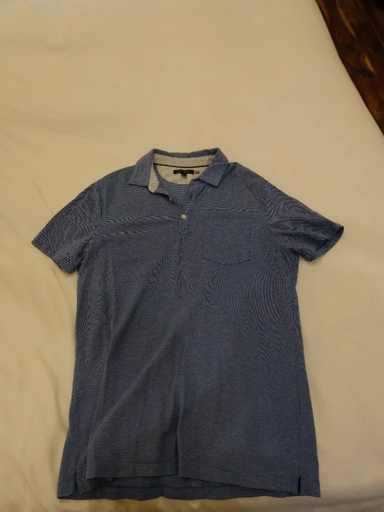 Banana Republic Performance Luxe Polo Blue L