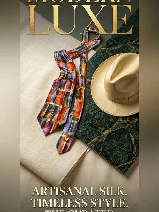 NWT JGarcia Man Wired Crossroads Collection 35 Tie Multi color All Silk Abstract
